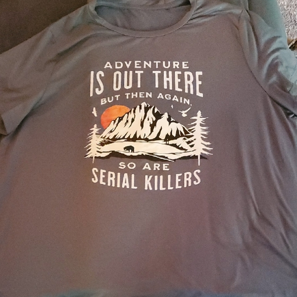 Graphic Adventure Tee with Mountain Print